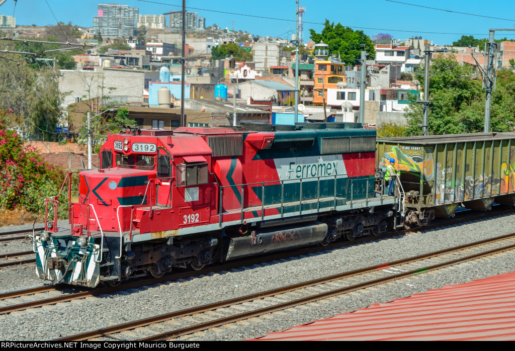 FXE SD40-2 leading a train